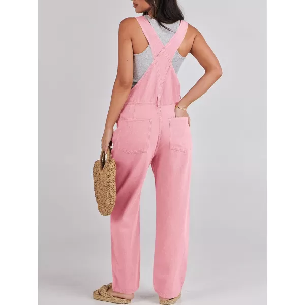 imageANRABESS Womens Overalls Casual Loose Fit Adjustable Strap Denim Bib Overall Jeans Pants JumpsuitsPink