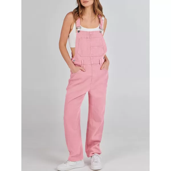 imageANRABESS Womens Overalls Casual Loose Fit Adjustable Strap Denim Bib Overall Jeans Pants JumpsuitsPink