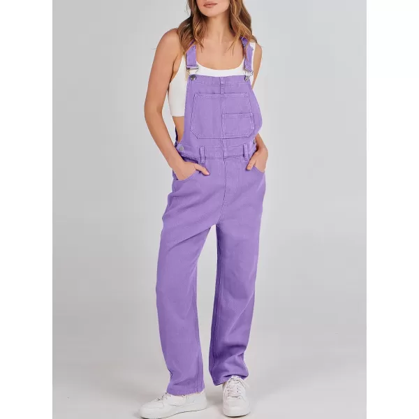 imageANRABESS Womens Overalls Casual Loose Fit Adjustable Strap Denim Bib Overall Jeans Pants JumpsuitsPurple