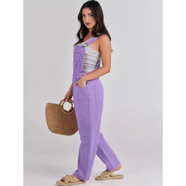 imageANRABESS Womens Overalls Casual Loose Fit Adjustable Strap Denim Bib Overall Jeans Pants JumpsuitsPurple