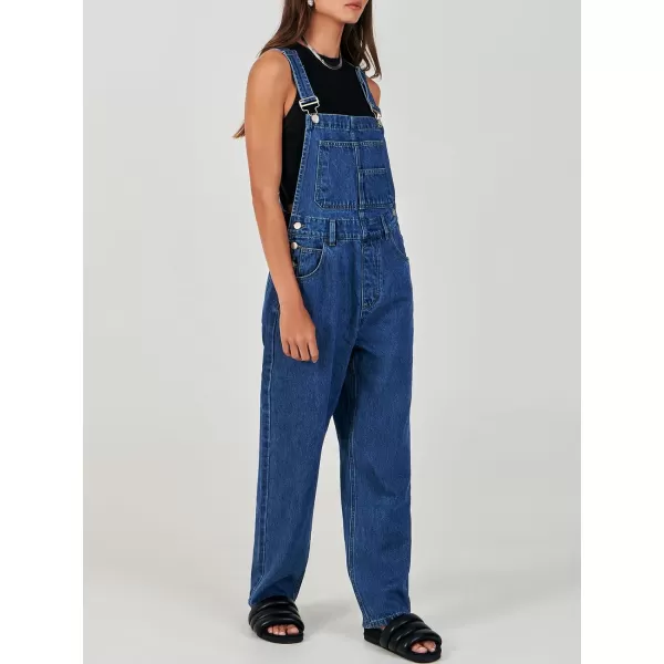 imageANRABESS Womens Overalls Casual Loose Fit Adjustable Strap Denim Bib Overall Jeans Pants JumpsuitsWashed Deep Blue