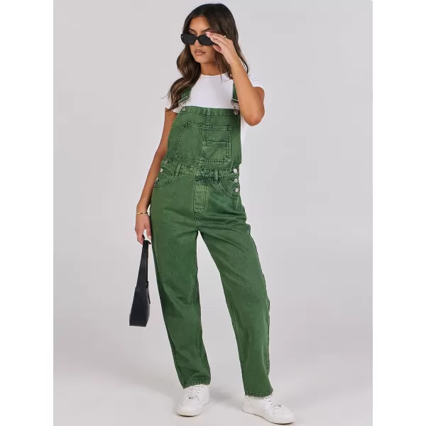 imageANRABESS Womens Overalls Casual Loose Fit Adjustable Strap Denim Bib Overall Jeans Pants JumpsuitsWashed Green