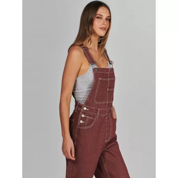 imageANRABESS Womens Overalls Casual Loose Fit Adjustable Strap Denim Bib Overall Jeans Pants JumpsuitsWashed Rust