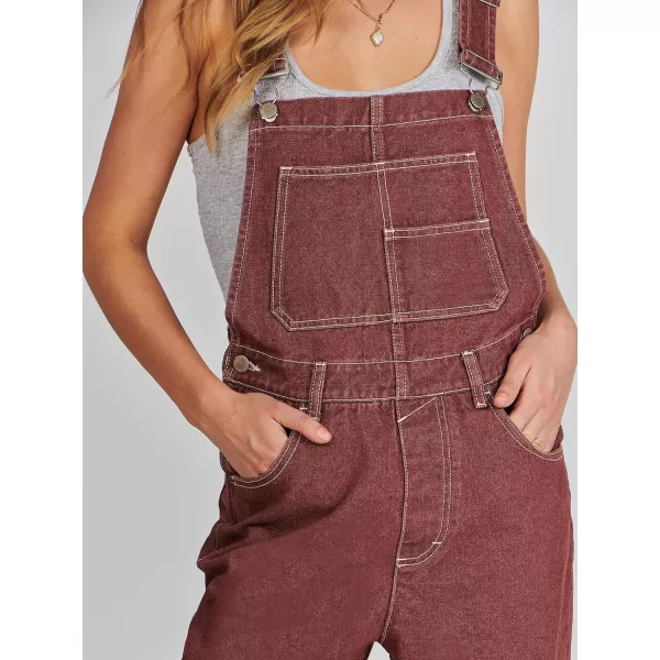 imageANRABESS Womens Overalls Casual Loose Fit Adjustable Strap Denim Bib Overall Jeans Pants JumpsuitsWashed Rust