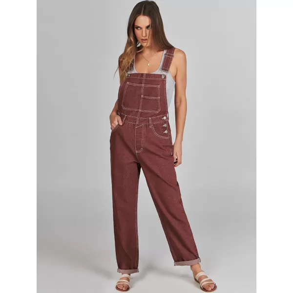 imageANRABESS Womens Overalls Casual Loose Fit Adjustable Strap Denim Bib Overall Jeans Pants JumpsuitsWashed Rust