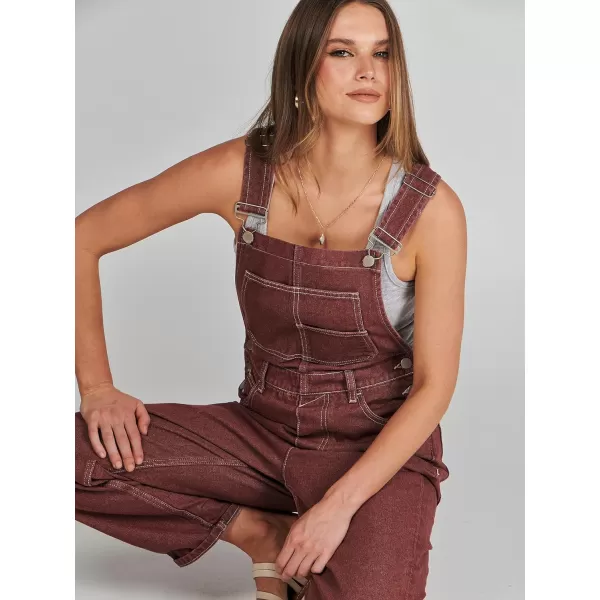 imageANRABESS Womens Overalls Casual Loose Fit Adjustable Strap Denim Bib Overall Jeans Pants JumpsuitsWashed Rust