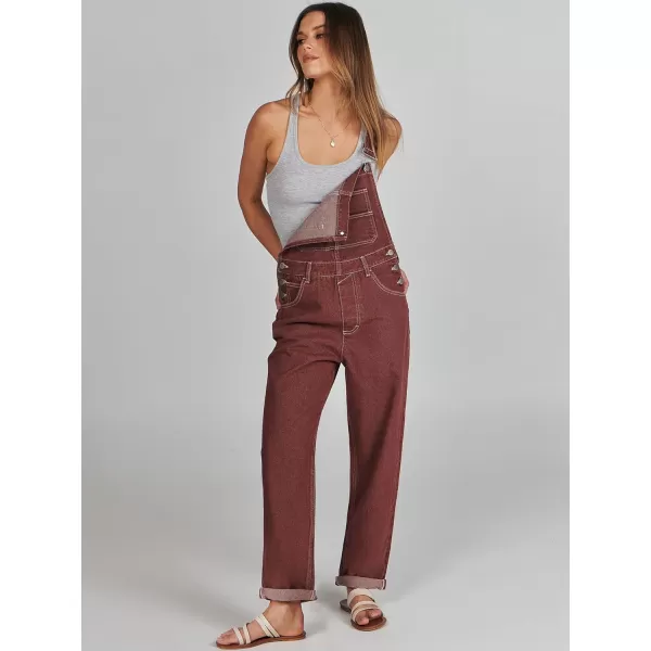 imageANRABESS Womens Overalls Casual Loose Fit Adjustable Strap Denim Bib Overall Jeans Pants JumpsuitsWashed Rust