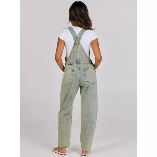 imageANRABESS Womens Overalls Casual Loose Fit Adjustable Strap Denim Bib Overall Jeans Pants JumpsuitsWashed Yellow Green