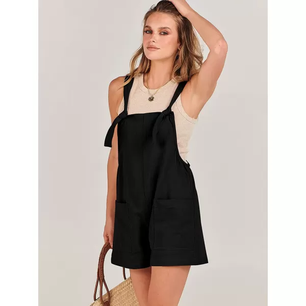 imageANRABESS Womens Overalls Casual Loose Sleeveless Adjustable Straps Bib Summer Romper with Pockets01black