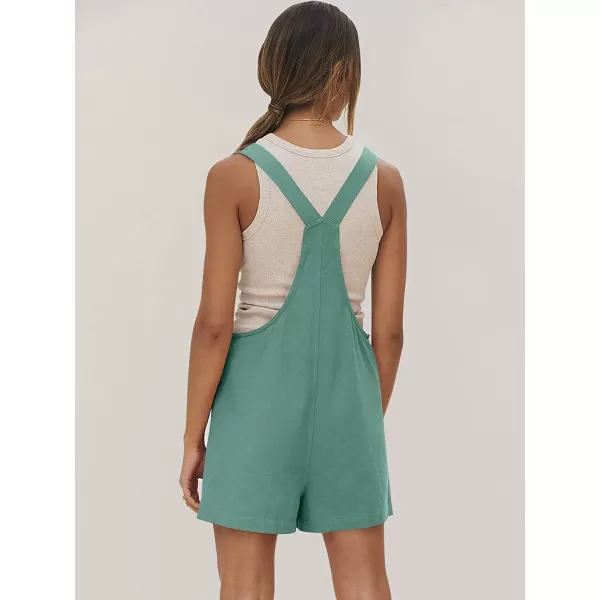 imageANRABESS Womens Overalls Casual Loose Sleeveless Adjustable Straps Bib Summer Romper with Pockets02dark Green