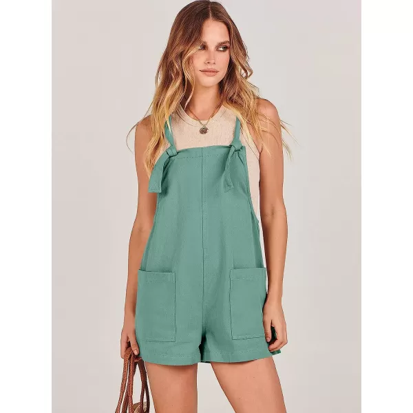 imageANRABESS Womens Overalls Casual Loose Sleeveless Adjustable Straps Bib Summer Romper with Pockets02dark Green