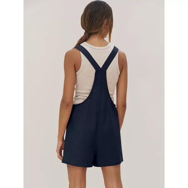 imageANRABESS Womens Overalls Casual Loose Sleeveless Adjustable Straps Bib Summer Romper with Pockets03navy Blue