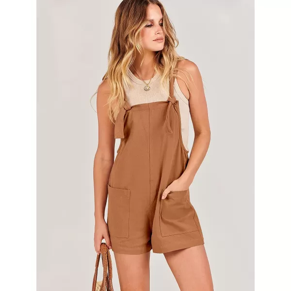 imageANRABESS Womens Overalls Casual Loose Sleeveless Adjustable Straps Bib Summer Romper with Pockets05orange