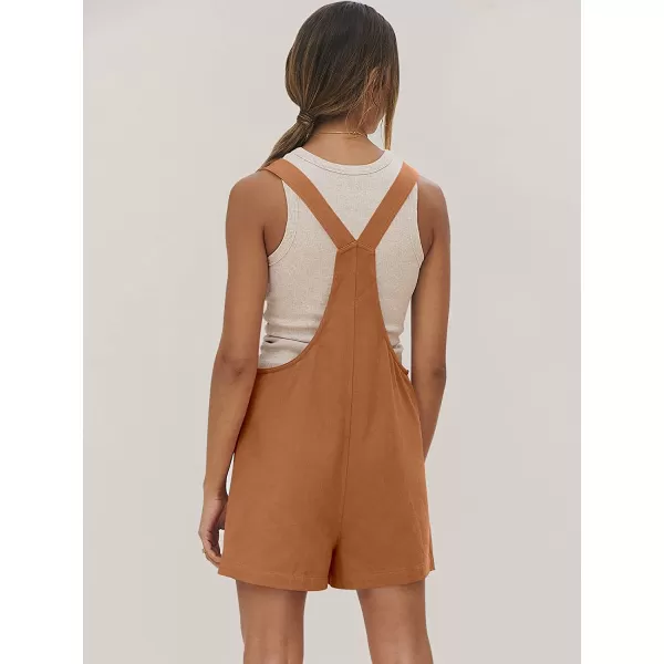 imageANRABESS Womens Overalls Casual Loose Sleeveless Adjustable Straps Bib Summer Romper with Pockets05orange