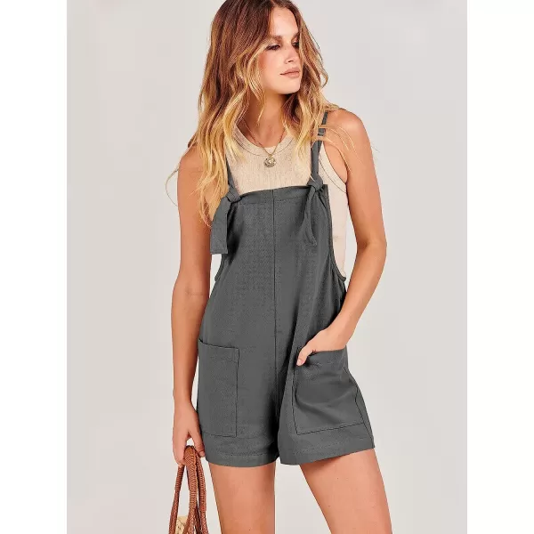 imageANRABESS Womens Overalls Casual Loose Sleeveless Adjustable Straps Bib Summer Romper with Pockets06dark Grey