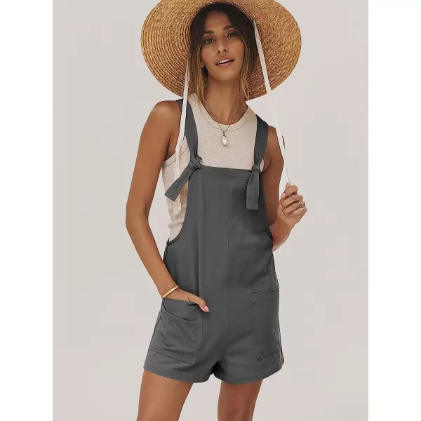 imageANRABESS Womens Overalls Casual Loose Sleeveless Adjustable Straps Bib Summer Romper with Pockets06dark Grey