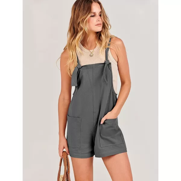 imageANRABESS Womens Overalls Casual Loose Sleeveless Adjustable Straps Bib Summer Romper with Pockets06dark Grey