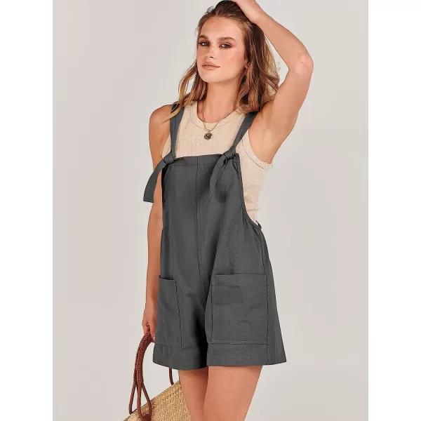 imageANRABESS Womens Overalls Casual Loose Sleeveless Adjustable Straps Bib Summer Romper with Pockets06dark Grey