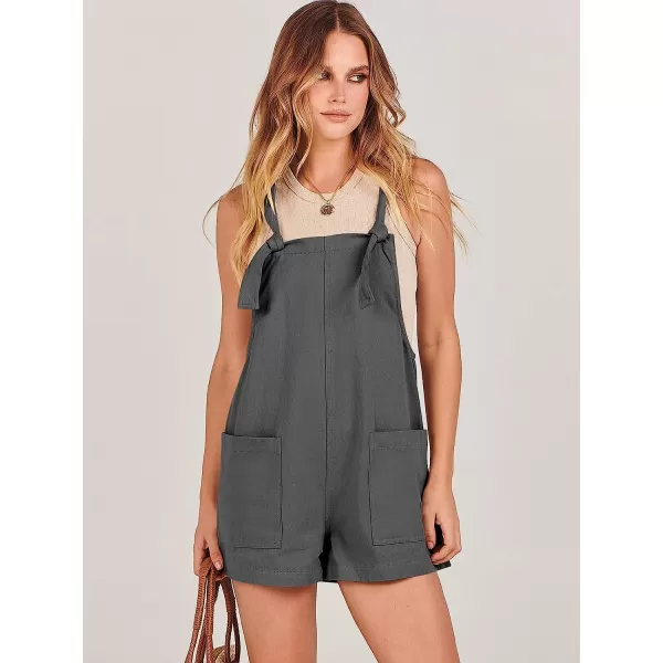 imageANRABESS Womens Overalls Casual Loose Sleeveless Adjustable Straps Bib Summer Romper with Pockets06dark Grey