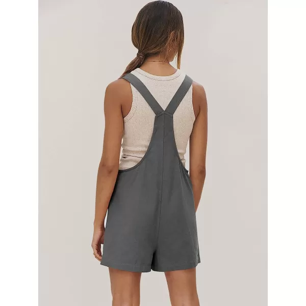 imageANRABESS Womens Overalls Casual Loose Sleeveless Adjustable Straps Bib Summer Romper with Pockets06dark Grey