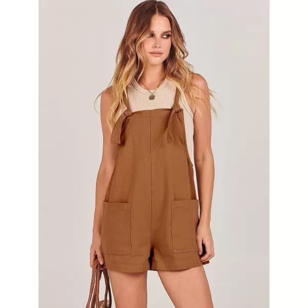 imageANRABESS Womens Overalls Casual Loose Sleeveless Adjustable Straps Bib Summer Romper with Pockets08brown