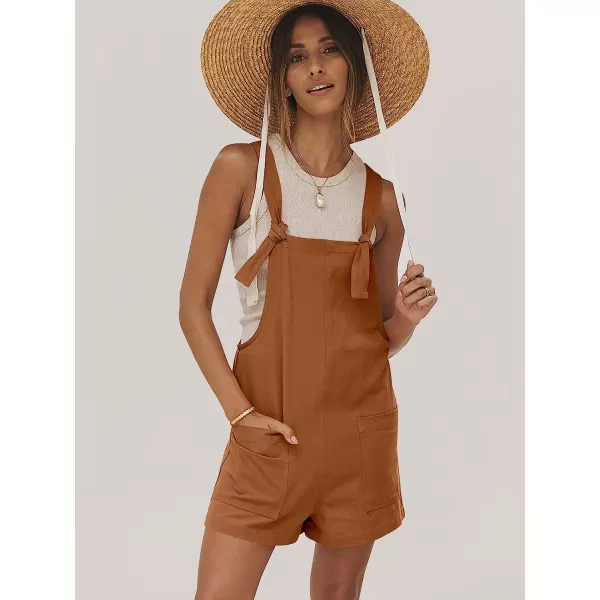 imageANRABESS Womens Overalls Casual Loose Sleeveless Adjustable Straps Bib Summer Romper with Pockets08brown