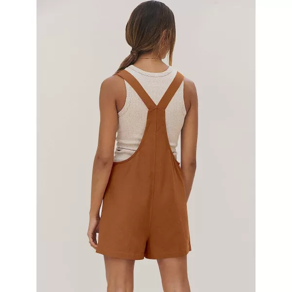 imageANRABESS Womens Overalls Casual Loose Sleeveless Adjustable Straps Bib Summer Romper with Pockets08brown