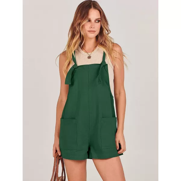imageANRABESS Womens Overalls Casual Loose Sleeveless Adjustable Straps Bib Summer Romper with Pockets09dark Cyan