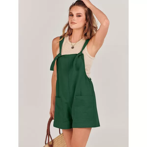 imageANRABESS Womens Overalls Casual Loose Sleeveless Adjustable Straps Bib Summer Romper with Pockets09dark Cyan