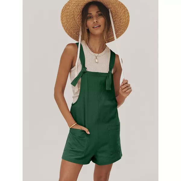 imageANRABESS Womens Overalls Casual Loose Sleeveless Adjustable Straps Bib Summer Romper with Pockets09dark Cyan