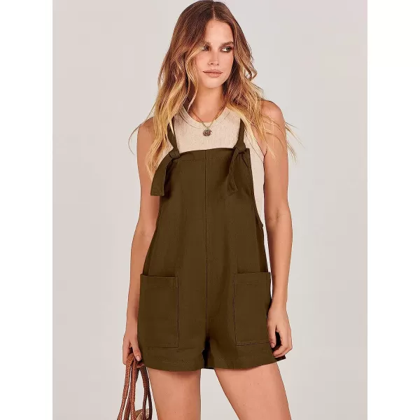 imageANRABESS Womens Overalls Casual Loose Sleeveless Adjustable Straps Bib Summer Romper with Pockets10coffee