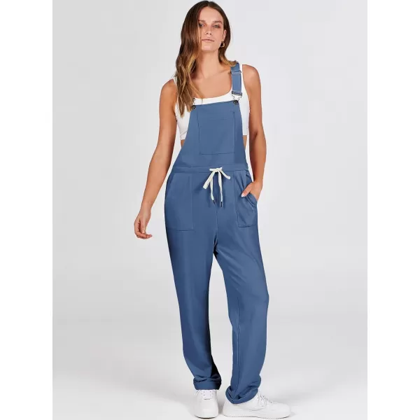 imageANRABESS Womens Overalls Jumpsuit Casual Sleeveless Adjustable Tie Straps Drawstring Jumpers Outfits with PocketsDeep Blue
