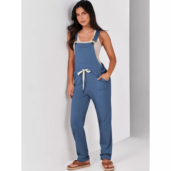 imageANRABESS Womens Overalls Jumpsuit Casual Sleeveless Adjustable Tie Straps Drawstring Jumpers Outfits with PocketsDeep Blue