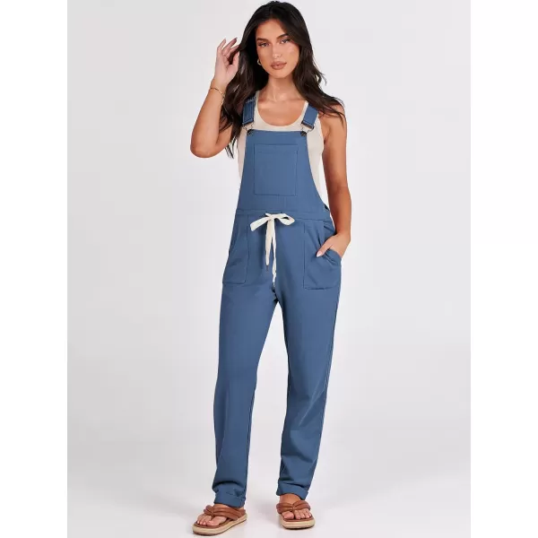 imageANRABESS Womens Overalls Jumpsuit Casual Sleeveless Adjustable Tie Straps Drawstring Jumpers Outfits with PocketsDeep Blue