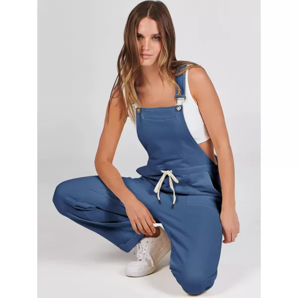 imageANRABESS Womens Overalls Jumpsuit Casual Sleeveless Adjustable Tie Straps Drawstring Jumpers Outfits with PocketsDeep Blue