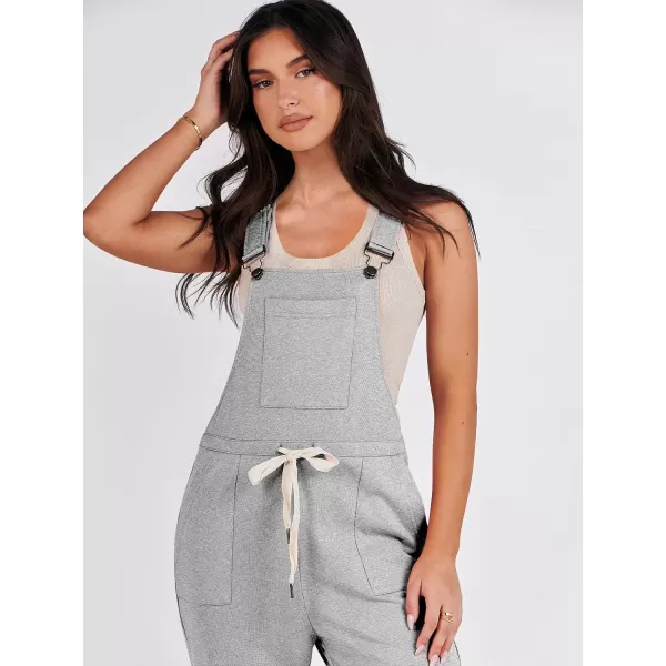 imageANRABESS Womens Overalls Jumpsuit Casual Sleeveless Adjustable Tie Straps Drawstring Jumpers Outfits with PocketsGray