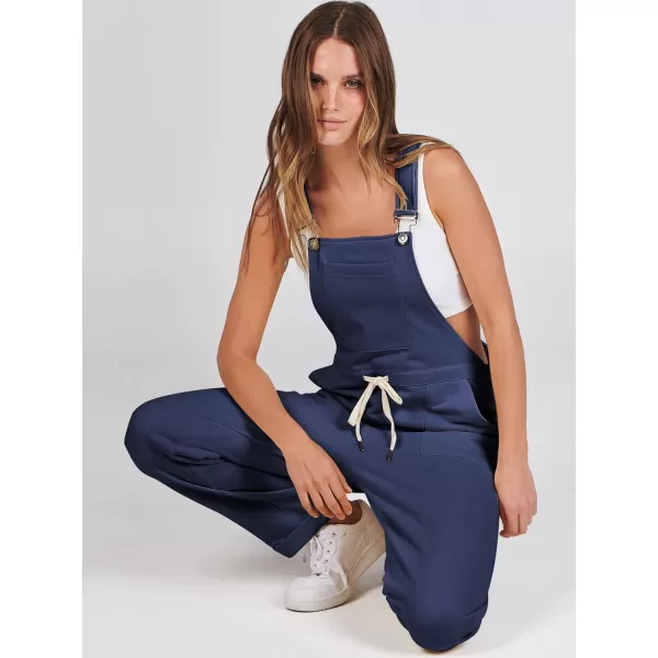 imageANRABESS Womens Overalls Jumpsuit Casual Sleeveless Adjustable Tie Straps Drawstring Jumpers Outfits with PocketsNavy Blue