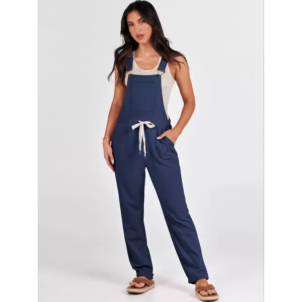 imageANRABESS Womens Overalls Jumpsuit Casual Sleeveless Adjustable Tie Straps Drawstring Jumpers Outfits with PocketsNavy Blue