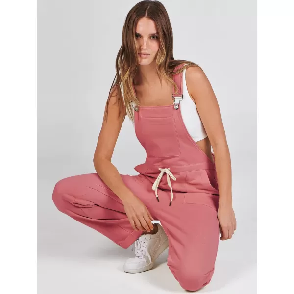 imageANRABESS Womens Overalls Jumpsuit Casual Sleeveless Adjustable Tie Straps Drawstring Jumpers Outfits with PocketsOrange