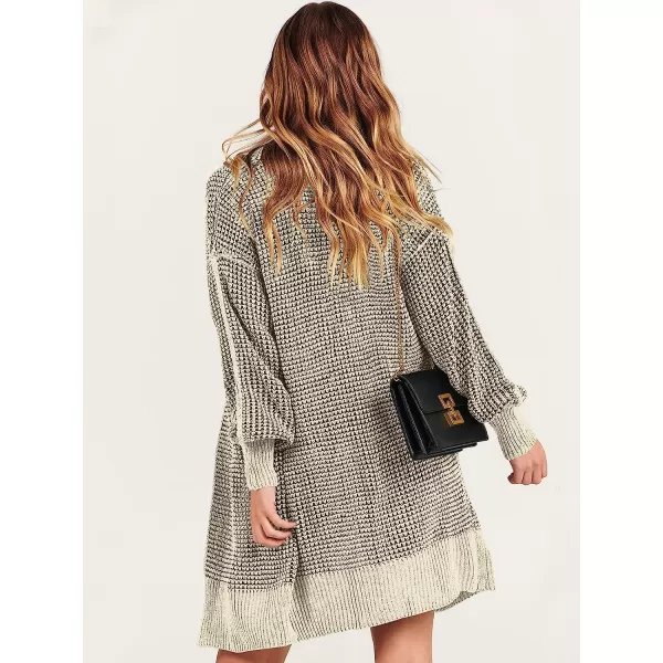 imageANRABESS Womens Oversized Cardigan Sweater Long Sleeve Open Front Chunky Waffle Knit Ribbed Hem Coatigan OutwearApricot
