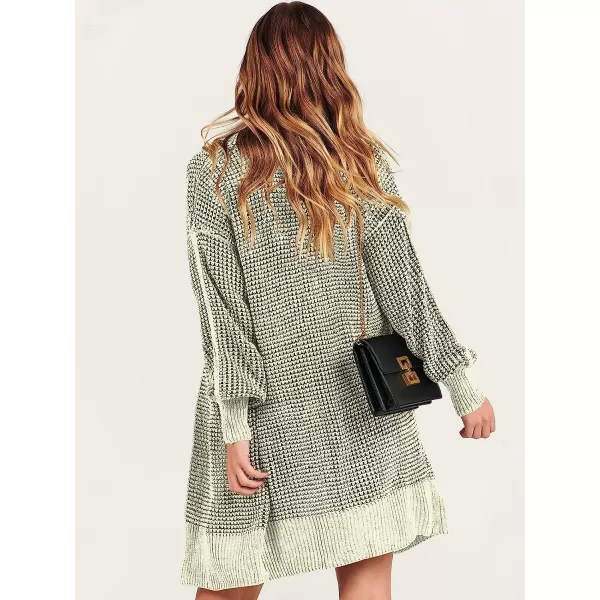 imageANRABESS Womens Oversized Cardigan Sweater Long Sleeve Open Front Chunky Waffle Knit Ribbed Hem Coatigan OutwearBeige