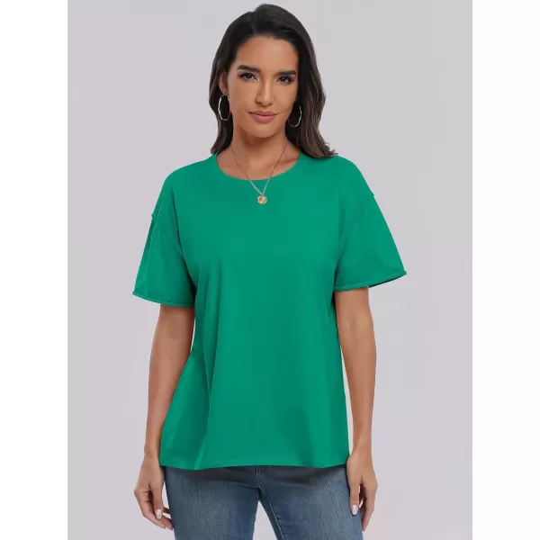 imageANRABESS Womens Oversized Casual Loose Fit Short Sleeve Crewneck Summer Trendy TShirts Tops BlouseGreen
