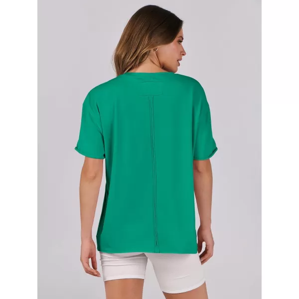 imageANRABESS Womens Oversized Casual Loose Fit Short Sleeve Crewneck Summer Trendy TShirts Tops BlouseGreen