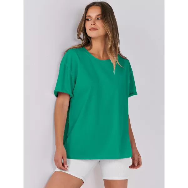 imageANRABESS Womens Oversized Casual Loose Fit Short Sleeve Crewneck Summer Trendy TShirts Tops BlouseGreen
