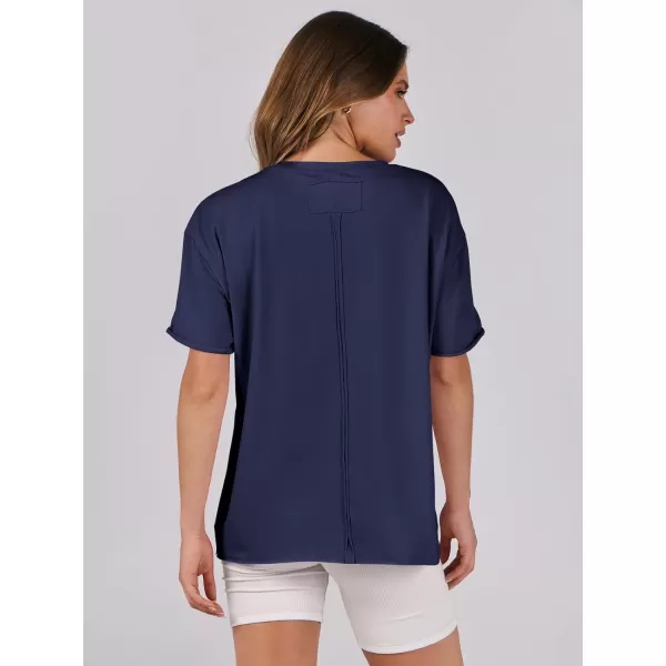 imageANRABESS Womens Oversized Casual Loose Fit Short Sleeve Crewneck Summer Trendy TShirts Tops BlouseNavy Blue