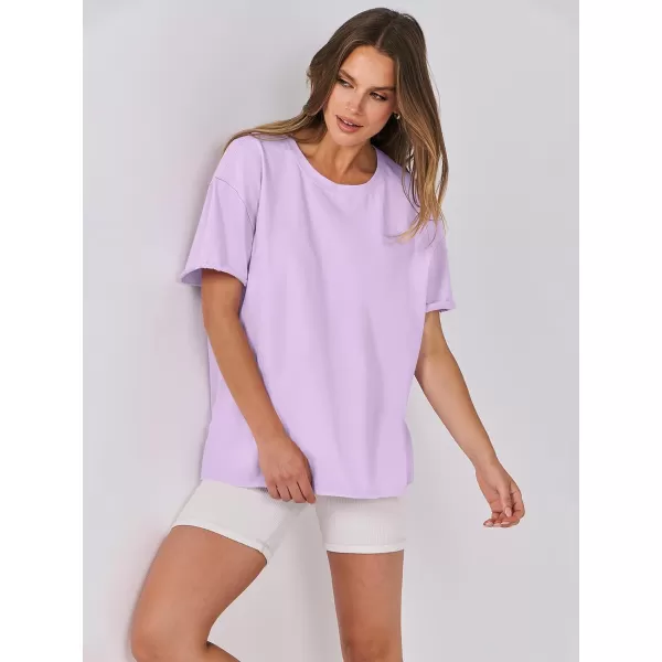 imageANRABESS Womens Oversized Casual Loose Fit Short Sleeve Crewneck Summer Trendy TShirts Tops BlousePurple