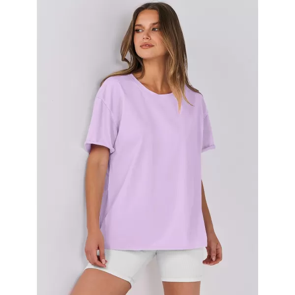 imageANRABESS Womens Oversized Casual Loose Fit Short Sleeve Crewneck Summer Trendy TShirts Tops BlousePurple