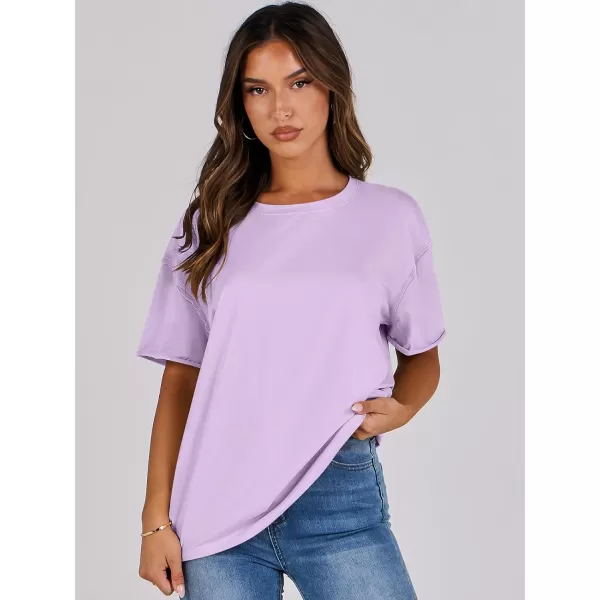 imageANRABESS Womens Oversized Casual Loose Fit Short Sleeve Crewneck Summer Trendy TShirts Tops BlousePurple