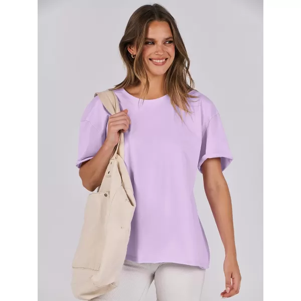 imageANRABESS Womens Oversized Casual Loose Fit Short Sleeve Crewneck Summer Trendy TShirts Tops BlousePurple