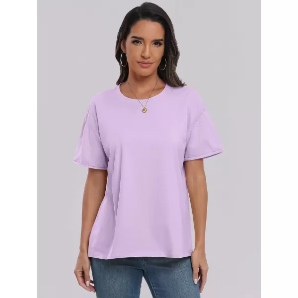 imageANRABESS Womens Oversized Casual Loose Fit Short Sleeve Crewneck Summer Trendy TShirts Tops BlousePurple